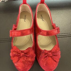Ruby red, glitter shoes size 12